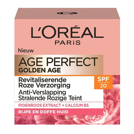 Cremă de zi L'Oréal Paris Age Perfect Golden Age SPF20 roz 50ml