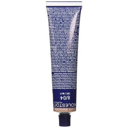 Vopsea Permanentă de Păr, Wella, Pure Naturals 8/04, 60ml