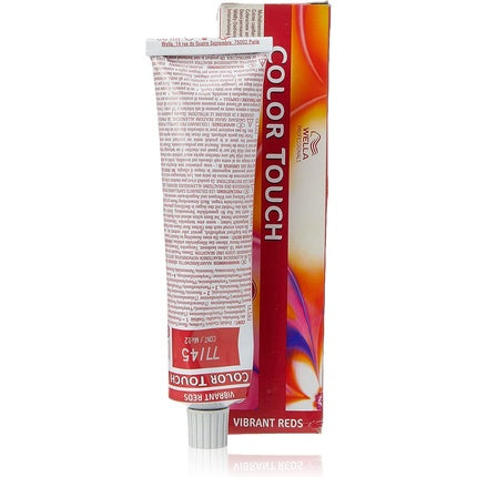 Vopsea de păr, Wella, Color Touch 77/45 Blond mediu roșu maho
