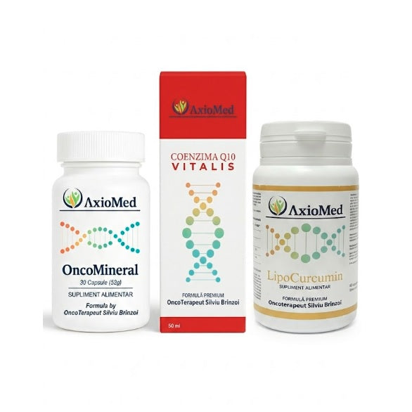 AxioMed OncoMineral + Coenzima Q10 + LipoCurcumin – Imunitate + Energie + Antiinflamator