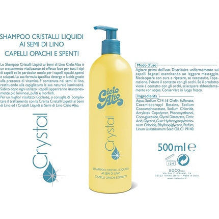 Șampon Cielo Alto Crystal semințe de in 500ml galben