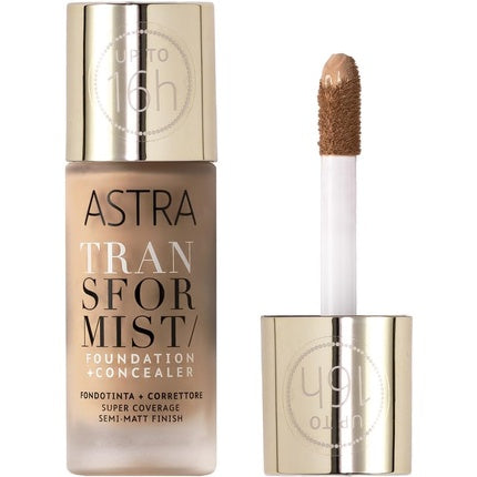 Fond de ten cu corector, Astra Make-Up, Transformist Color Foundation + Concealer, 04W, 5ml
