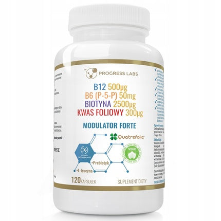 Supliment dietetic, Progress Labs, Homocysteine Modulator Forte B6-B7-B9-B12, 120 capsule