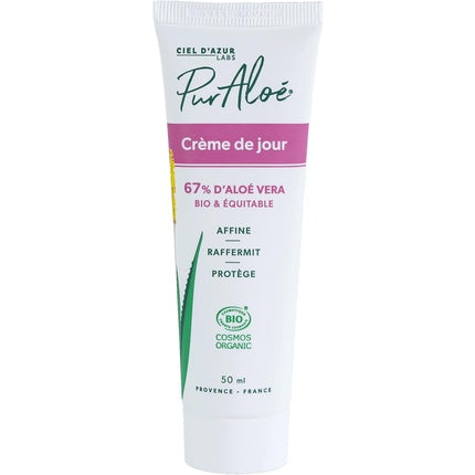 Crema de zi Pur Aloé cu 67% Aloe Vera Organică, 50 ml