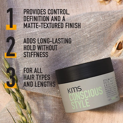 Pastă modelatoare, KMS, ConsciousStyle, gri, 75ml