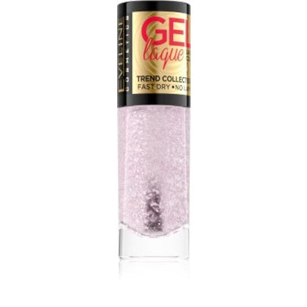 Smalt unghii Eveline Cosmetics 7 Days Gel Laque, Roz metalizat cu sclipici, 8 ml