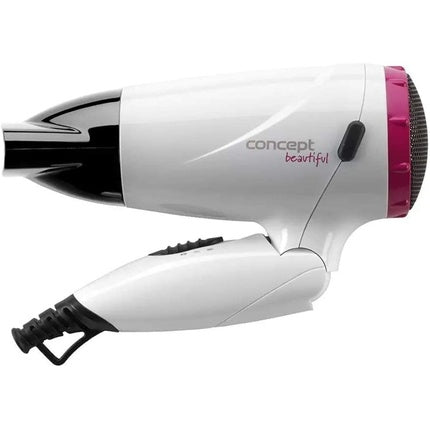 Uscător de păr, Concept Hausgeräte VV5740, 1500W, mâner pliabil, roz