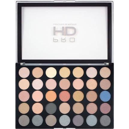 Paletă farduri ochi, Makeup Revolution, Pro HD Smoulder, 35 nuanțe