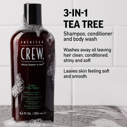 Sampon 3-in-1, American Crew, Tea Tree, 1000ml
