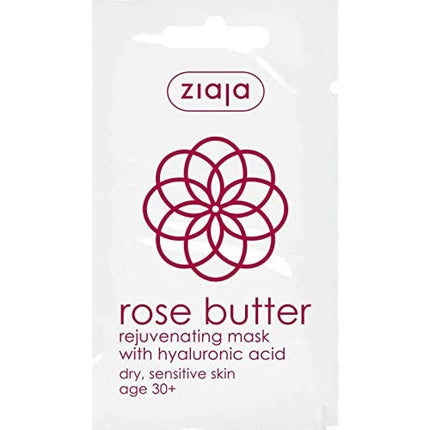 Mască de față individuală, Ziaja, Rose Butter Rejuvenating Mask, 7ml