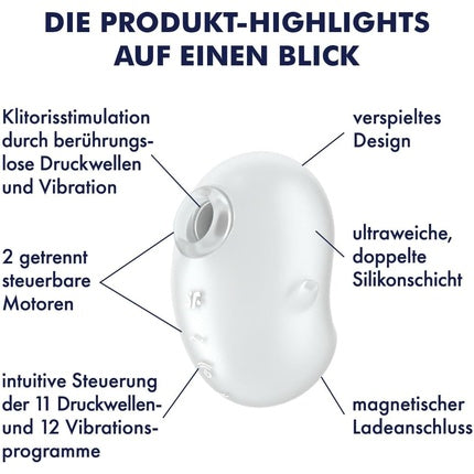 Masaj electric, Satisfyer, Cutie Ghost, alb