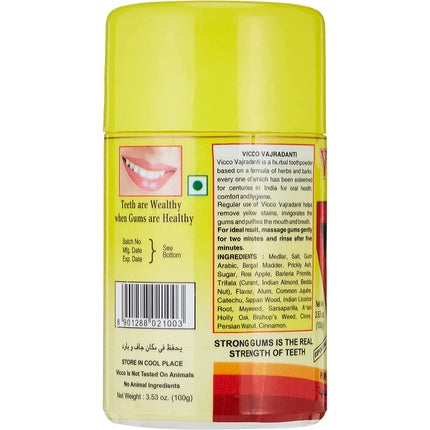 Pudră de dinți Vicco Vajradanti Ayurvedic 100g
