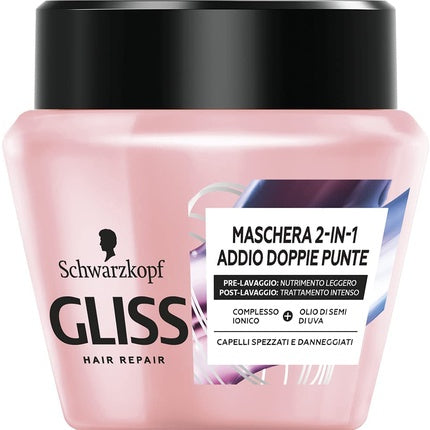 Masca de păr Schwarzkopf GLISS Adult Double Point, 300ml, roz