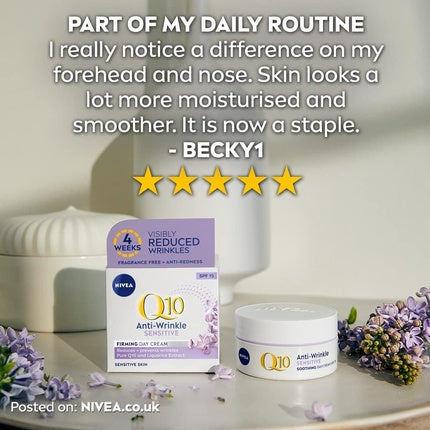 Cremă de zi, Nivea, Q10 Sensitive, 50 ml, SPF 15