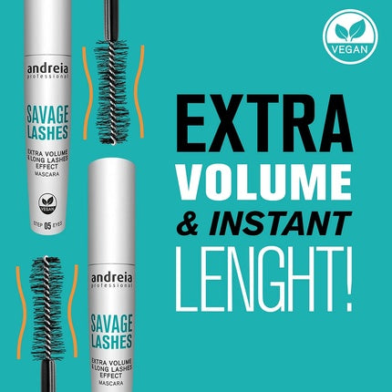 Mascara Andreia Savage Lashes negru rezistent