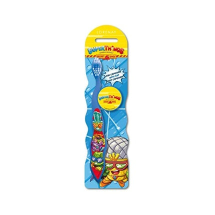 Periuță dinți copii, Superthings, model colorat, albastru