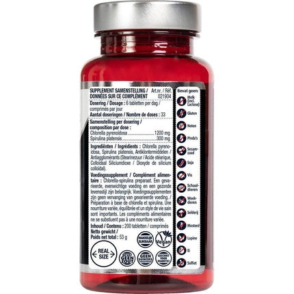 Lucovitaal Chlorella Spirulina Energie, 200 tablete
