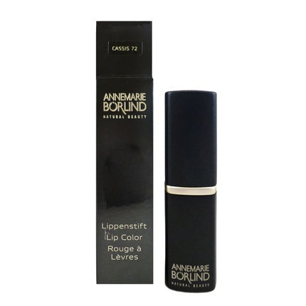 Ruj Annemarie Börlind, 72 Cassis, 4ml, ambalaj negru cu capac argintiu