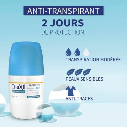 Etiaxil Deodorant Anti-transpirant Roll-On, 48h, 50ml