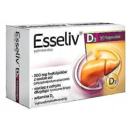 Esseliv D3, Aflofarm, 50 capsule, supliment alimentar pentru ficat și imunitate