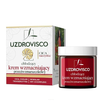Crema facială Uzdrowisko Cooling Strengthening Anti-Wrinkle, Cica, Squalan, Vitamine B5, 50ml