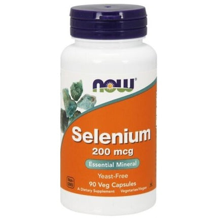 Supliment mineral NOW Foods Selenium 200 mcg, capsulă vegetală, 90 buc