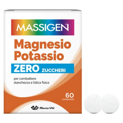 Magnesium și Potassium Massigen Fără Zahăr, 60 Tablete