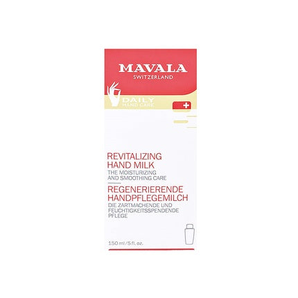 Crema de mâini Mavala Regenerating Hand Care Milk, 150ml, alb cu capac argintiu