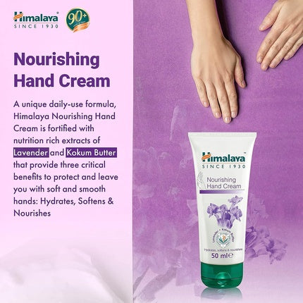 Cremă de mâini, Himalaya, Nourishing, lavandă, 50 ml