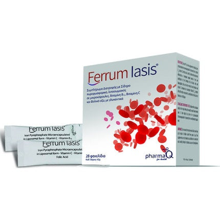 Ferrum Iasis, Pharmaq, Supliment Fer + Vitamine C, B12 și B9, 28 plicuri