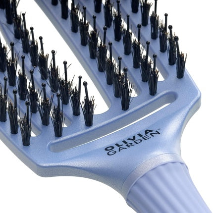 Perie păr, Olivia Garden, Fingerbrush Medium, albastru perlat