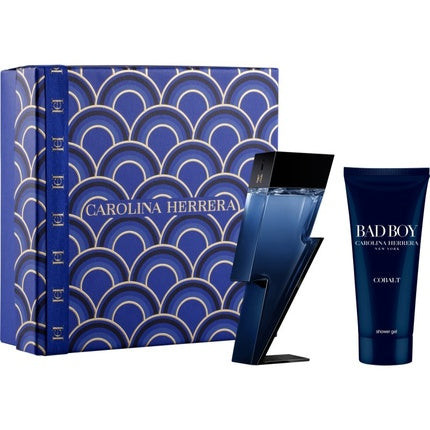 Set Cadou Parfum Bad Boy Cobalt, Carolina Herrera, 50ml + gel de duș