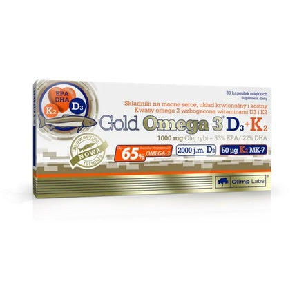 Supliment alimentar Olimp Labs Gold Omega 3 D3 + K2, 30 capsule