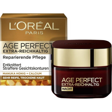 Crema de noapte L'Oréal Paris Age Perfect Extra-Rich Manuka, 50ml