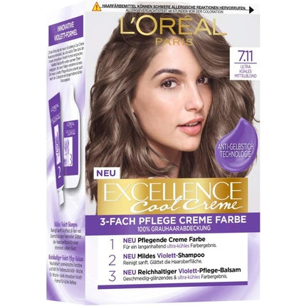 Vopsea de păr, L'Oréal Paris, Excellence Cool Crème, 258 g