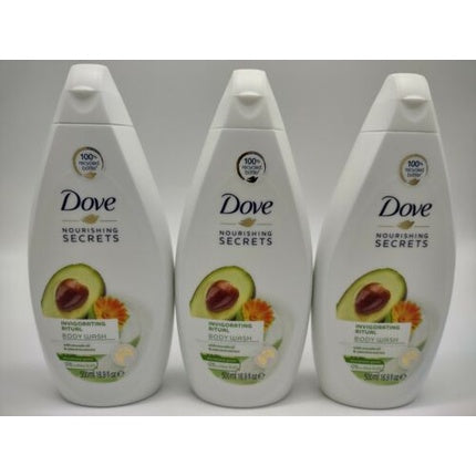 Gel de duș, Dove, Nourishing Secrets, 500 ml, set 3 bucăți