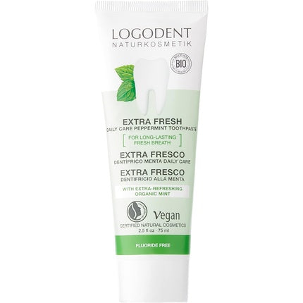 Pasta de dinți Logona Extra Fresh, fără fluor, 75 ml