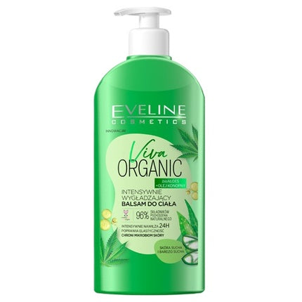 Balsam pentru Corp, Eveline Cosmetics, Viva Organic Aloe Vera & Ulei de Cânepă, Verde, 350ml