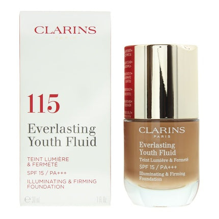 Fond de ten lichid Clarins Everlasting Youth Fluid 115 Cognac, 30 ml