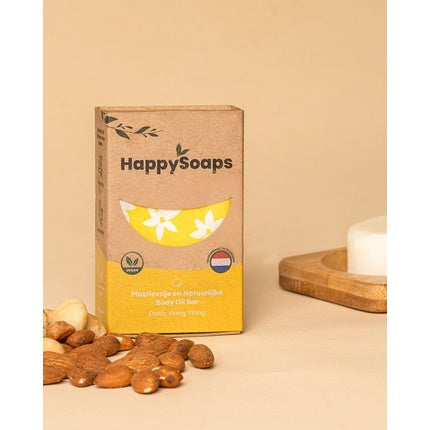 Bara de ulei pentru corp Happysoaps - Exotic Ylang Ylang, 117g, galben