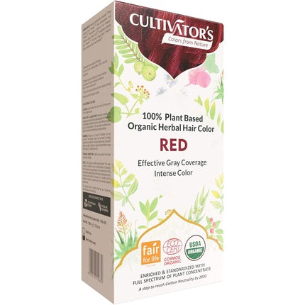 Vopsea de păr, Cultivator's, Red, 100g, plant based