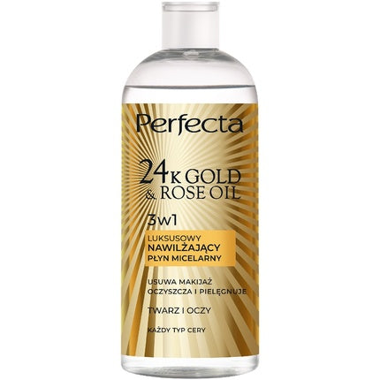 Perfecta 24k Gold & Rose Oil Micellar Liquid, 400ml