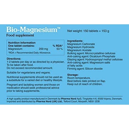 Comprimate Pharma Nord Bio Active Magnesium 200mg 50 bucăți