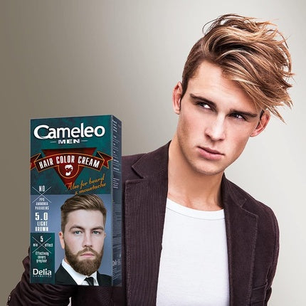 Vopsea permanentă păr bărbați Cameleo, Light Brown, 30ml