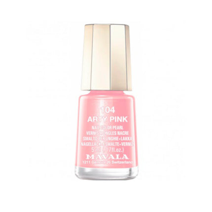 Vernis de unghii Mavala N.104 Arty Pink, culoare roz pudrat, capacitate 5ml
