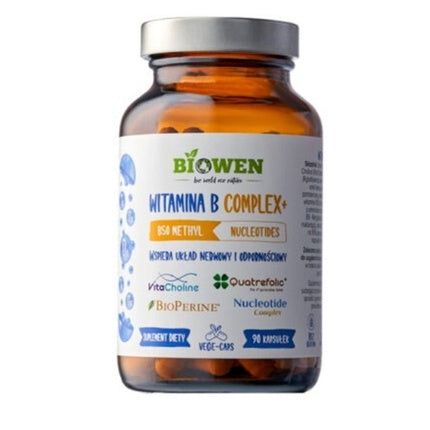 Biowen Vitamina B Complex, 90 Capsule, Sticlă Amber