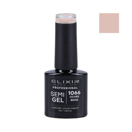 Lac de unghii, Elixir, Semi Gel 1066, bej ocru
