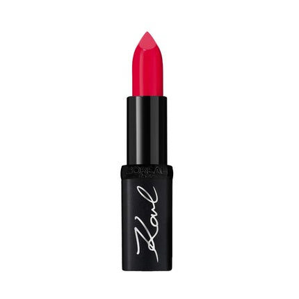 Batom de buze L'Oréal Paris x Karl Lagerfeld Karismatic Elegant Pink, roz vibrant
