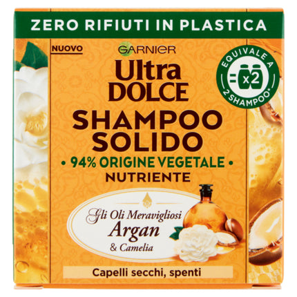 Șampon Solid, Garnier, Ultra Dolce, ulei argan și camelie