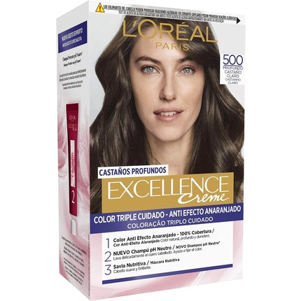 Vopsea de păr, L'Oréal, Excellence Brunette, cafeniu deschis, 200ml